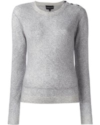 Женский серый кашемировый свитер от Emporio Armani