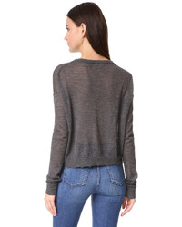 Женский серый кашемировый свитер от Helmut Lang