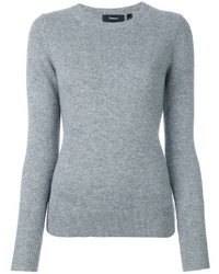 Женский серый кашемировый свитер от Theory