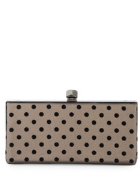 Серый клатч в горошек от Jimmy Choo