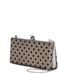 Серый клатч в горошек от Jimmy Choo