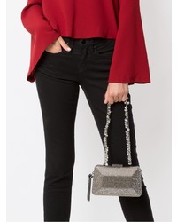 Серый клатч с украшением от Serpui
