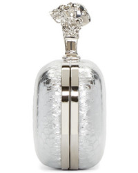 Серый клатч со змеиным рисунком от Alexander McQueen