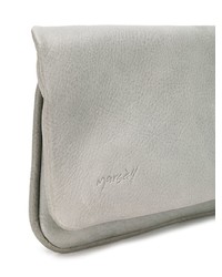 Серый кожаный клатч от Marsèll