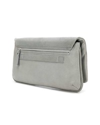 Серый кожаный клатч от Marsèll
