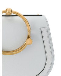 Серый кожаный клатч от Chloé