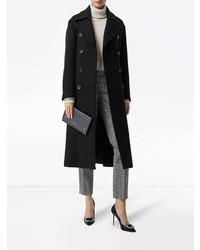 Серый кожаный клатч от Burberry