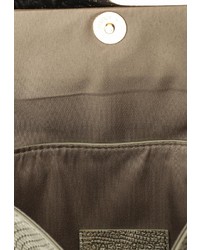 Серый кожаный клатч от Warehouse