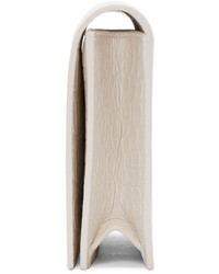 Серый кожаный клатч от Saint Laurent