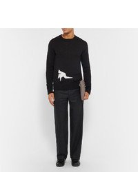 Мужской серый кожаный мужской клатч от Balenciaga