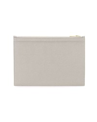 Мужской серый кожаный мужской клатч от Thom Browne