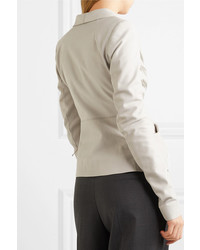 Женский серый кожаный пиджак от Rick Owens