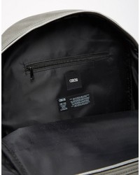 Мужской серый кожаный рюкзак от Asos