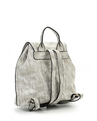 Женский серый кожаный рюкзак от Chantal