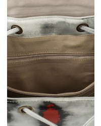 Женский серый кожаный рюкзак от Chantal