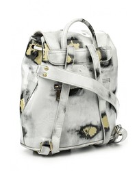 Женский серый кожаный рюкзак от Chantal