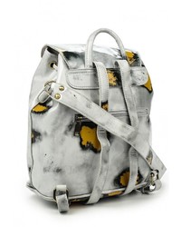 Женский серый кожаный рюкзак от Chantal