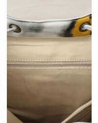 Женский серый кожаный рюкзак от Chantal