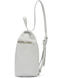 Женский серый кожаный рюкзак от Kara