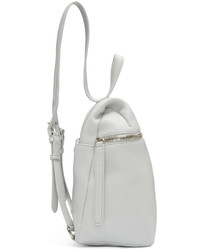 Женский серый кожаный рюкзак от Kara