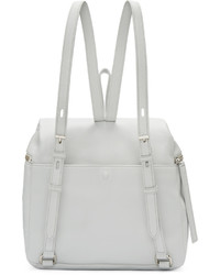 Женский серый кожаный рюкзак от Kara