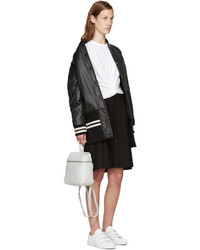 Женский серый кожаный рюкзак от Kara