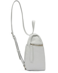 Женский серый кожаный рюкзак от Kara