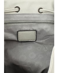 Женский серый кожаный рюкзак от Paolo