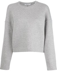 Серый короткий свитер от Alexander Wang