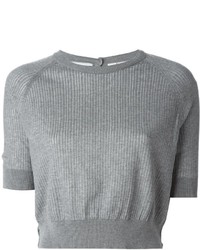 Серый короткий свитер от Marni