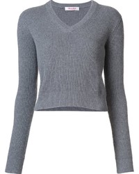 Серый короткий свитер от Organic by John Patrick