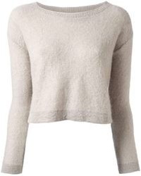 Серый короткий свитер от Pinko
