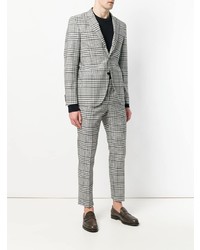 Серый костюм в шотландскую клетку от Mp Massimo Piombo