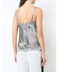 Серый кружевной топ без рукавов от Gold Hawk