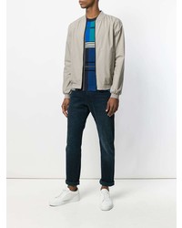 Мужской серый легкий бомбер от Herno