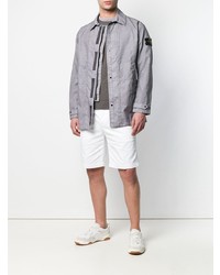 Мужской серый легкий бомбер от Stone Island