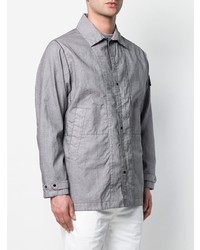 Мужской серый легкий бомбер от Stone Island