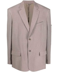 Мужской серый льняной пиджак от Balenciaga