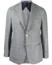 Мужской серый льняной пиджак от Barba