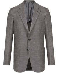 Мужской серый льняной пиджак от Brioni