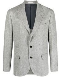 Мужской серый льняной пиджак от Brunello Cucinelli