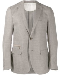 Мужской серый льняной пиджак от Corneliani