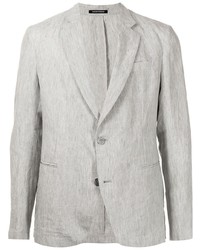 Мужской серый льняной пиджак от Emporio Armani