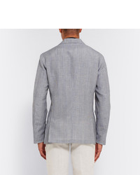 Мужской серый льняной пиджак от Façonnable