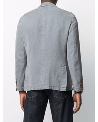 Мужской серый льняной пиджак от Altea