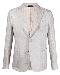Мужской серый льняной пиджак от Giorgio Armani