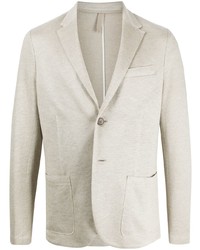 Мужской серый льняной пиджак от Harris Wharf London