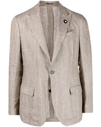 Мужской серый льняной пиджак от Lardini