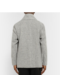 Мужской серый льняной пиджак от Issey Miyake