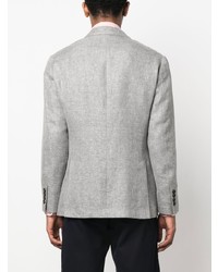 Мужской серый льняной пиджак от Brunello Cucinelli